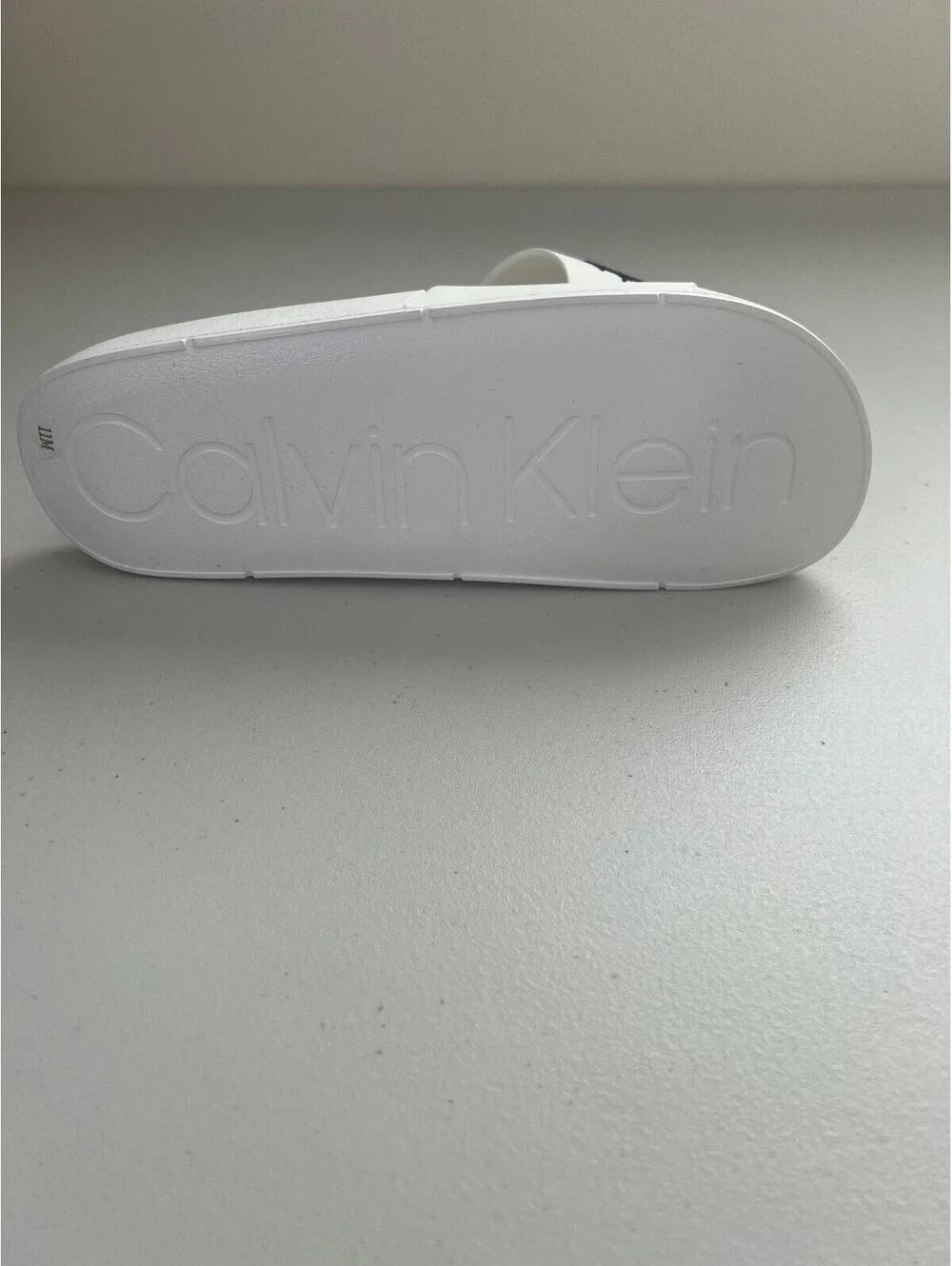 Calvin Klein Women's Arin Logo Beach Slide Sandals - White, Size, 11